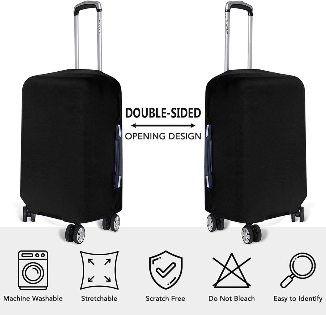 Complete 3-piece unisex anti-tear luggage cover set offers anti-scratch & dustproof suitcase protection.