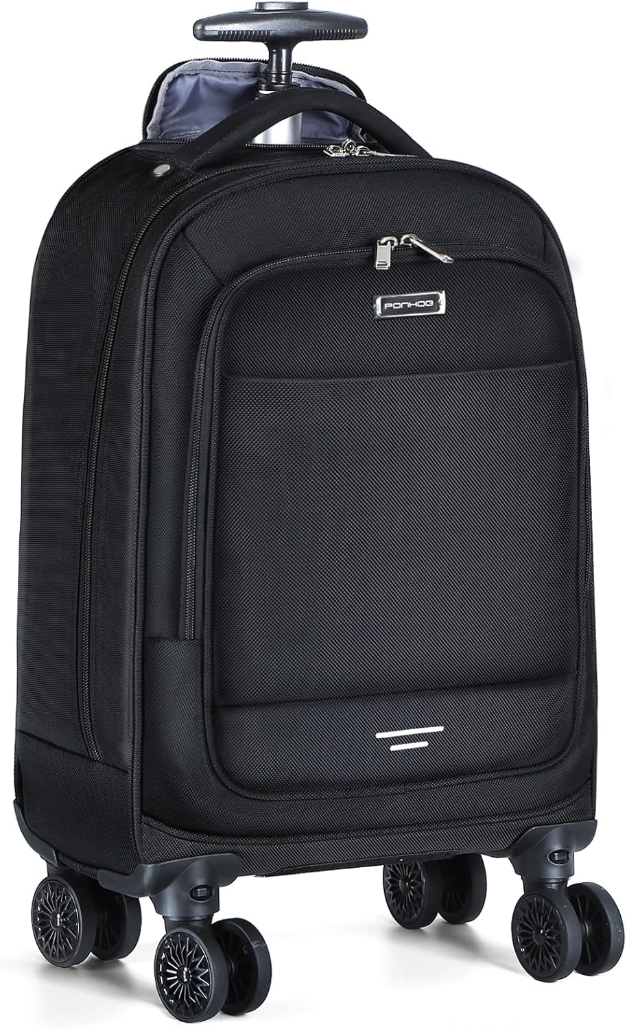 Unisex 30L rolling laptop backpack with spinner wheels, water-resistant design. Ideal for travel or school.
