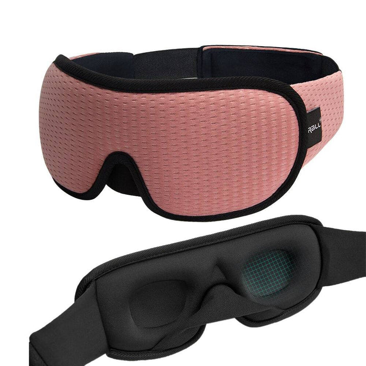 Soft, contoured memory foam blackout mask for eyes, offering superior light blocking & restorative sleep aid.