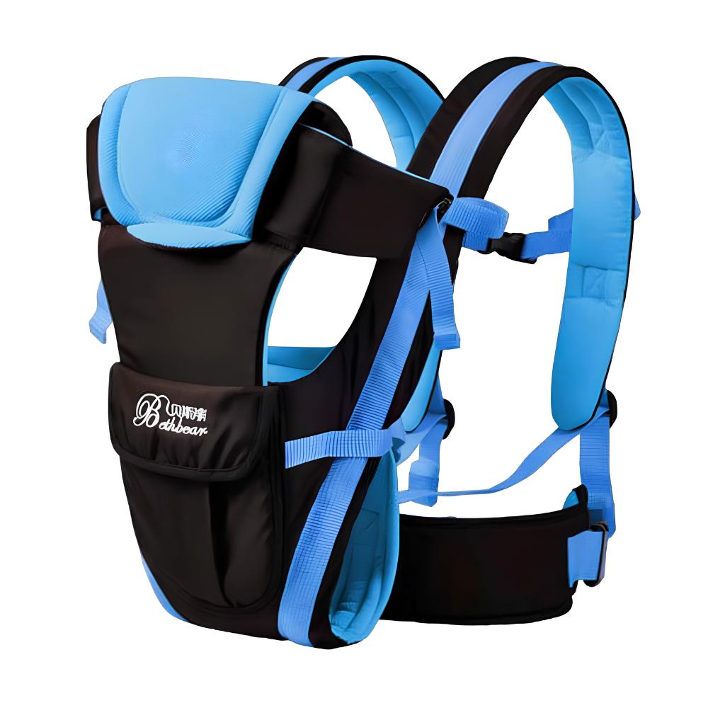 Unisex 4-in-1 breathable baby carrier wrap for comfortable newborn, infant, or toddler carrying. Ergonomic & hands-free.