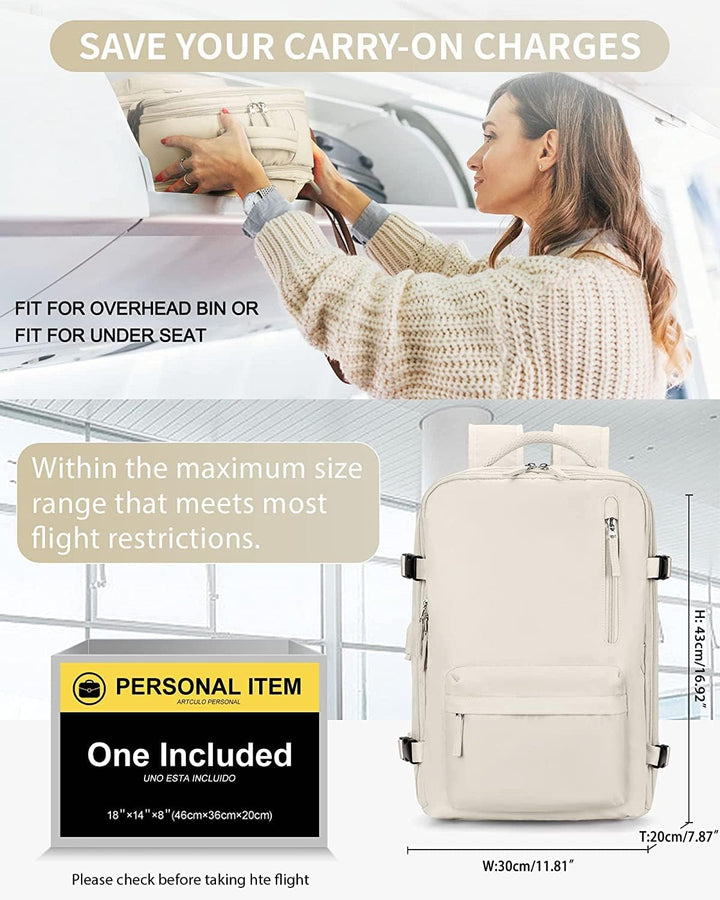 Smart anti-theft 40L travel bag, suitable for men & women, with a hidden laptop compartment.