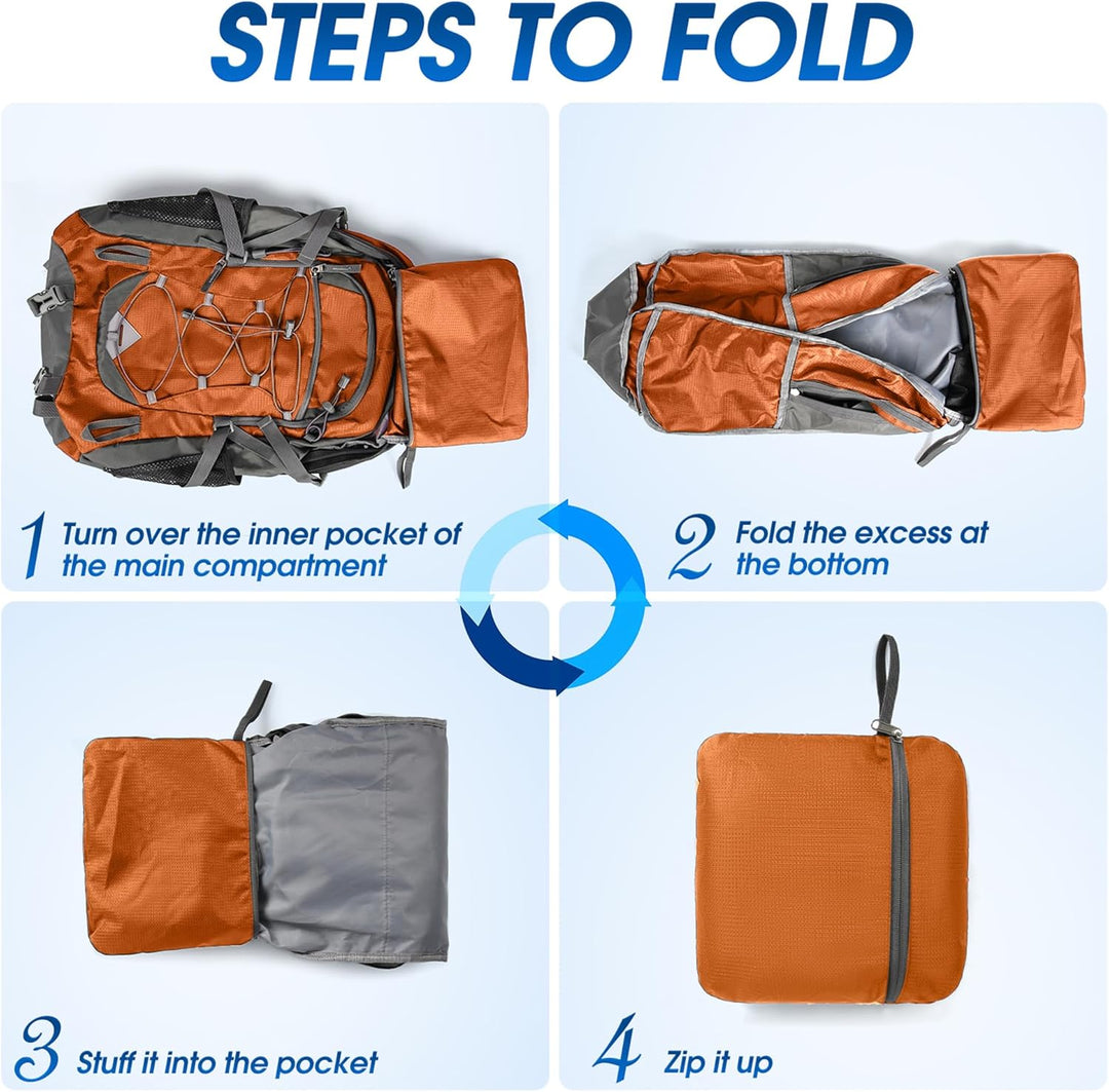 Waterproof 40L hiking backpack, lightweight unisex design for any adventure.