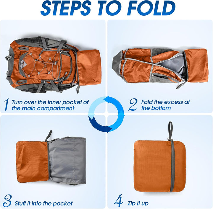 Waterproof 40L hiking backpack, lightweight unisex design for any adventure.
