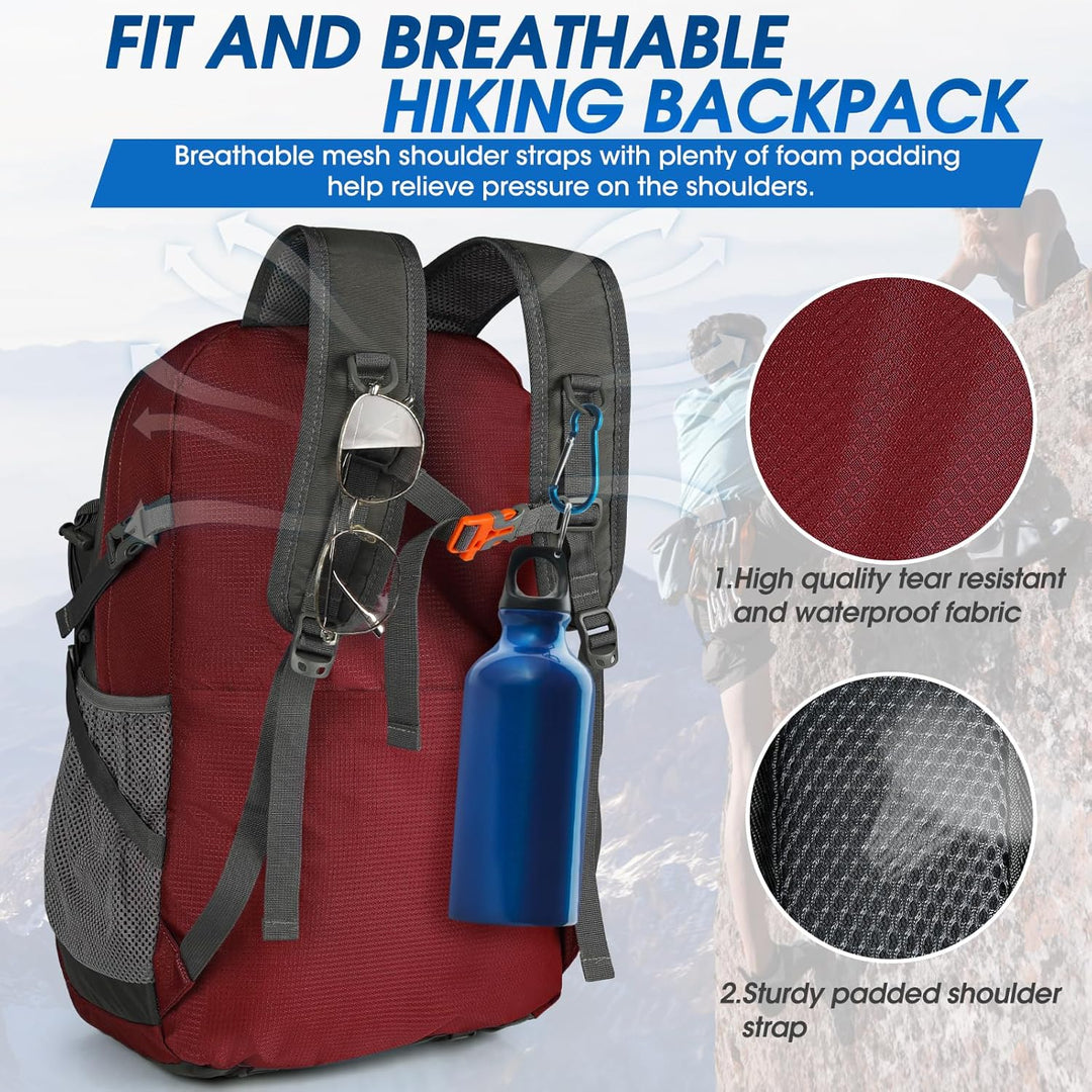 Durable 40L lightweight waterproof camping backpack, essential outdoor gear.