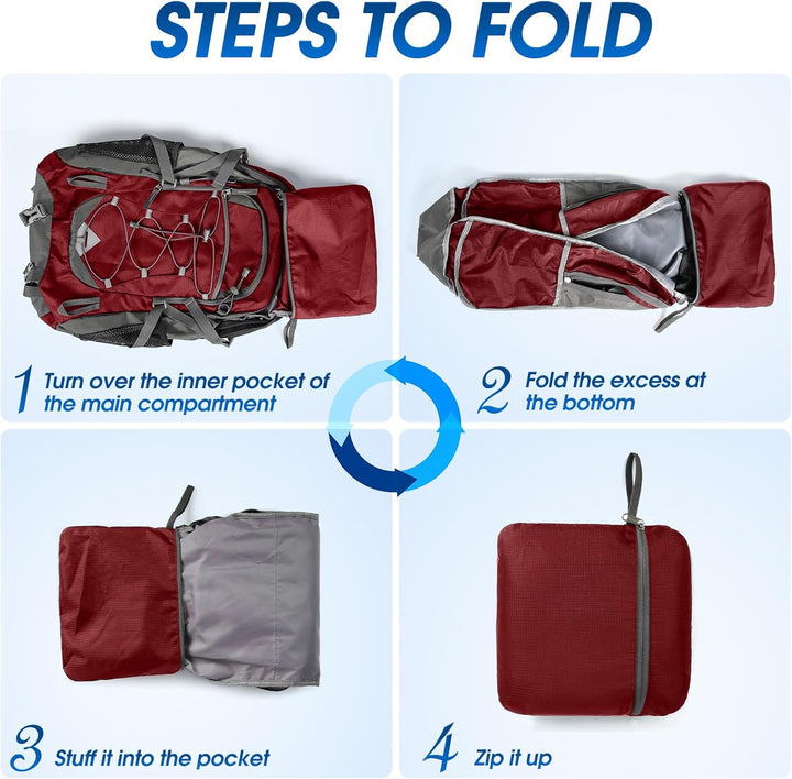 Lightweight 40L waterproof pack, ideal for hiking, camping & travel adventure.
