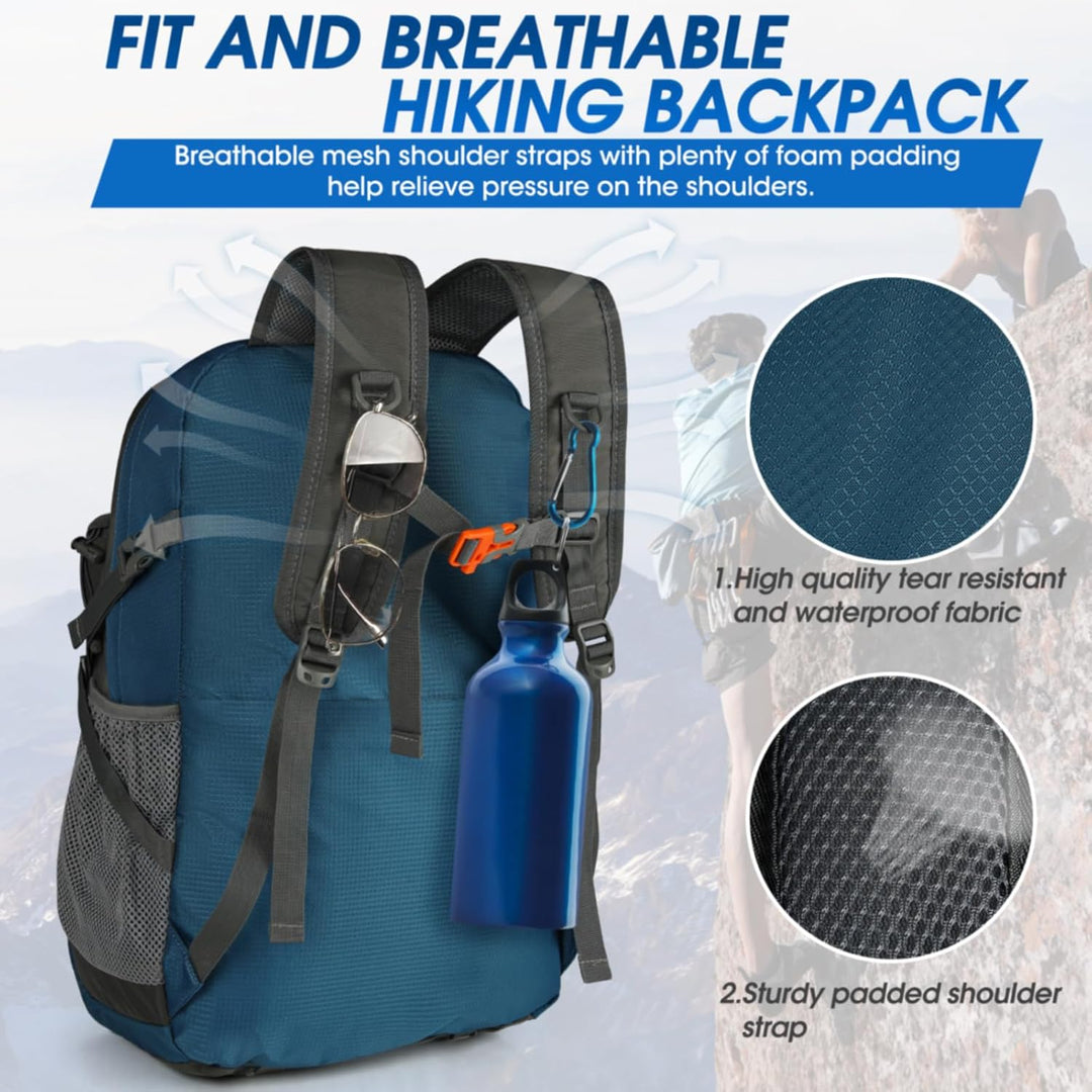 40L waterproof hiking backpack, lightweight & durable for extensive outdoor use.