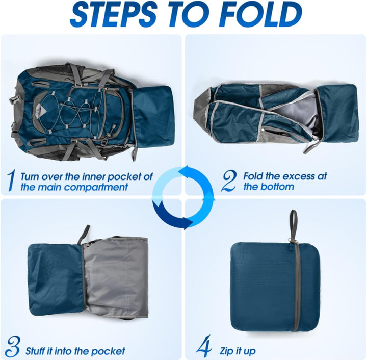 Durable 40L waterproof hiking backpack, lightweight and ideal for all terrains.