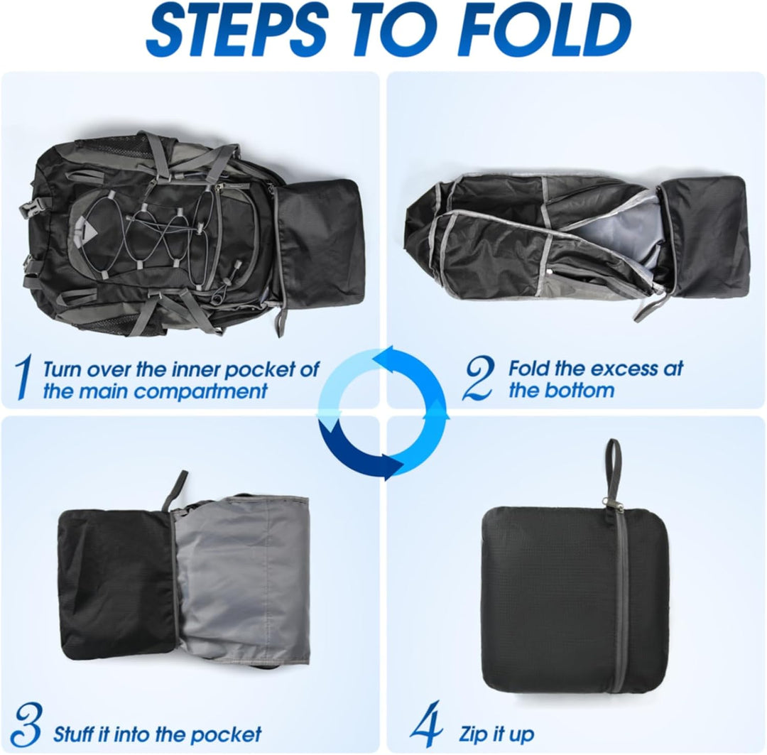 Spacious 40L waterproof backpack for hiking, lightweight unisex travel gear.