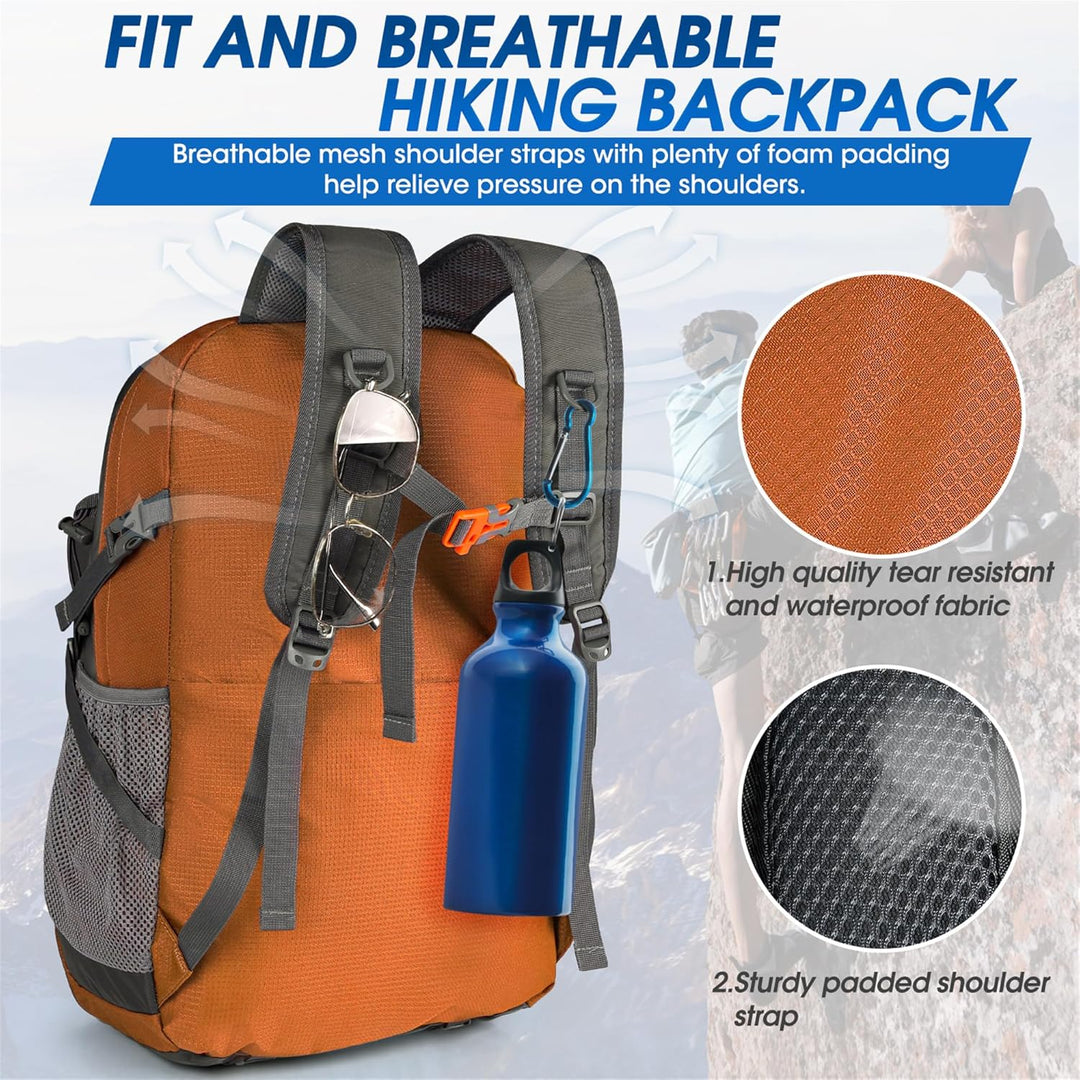 Unisex 40L lightweight waterproof hiking pack, durable for all outdoor adventures.