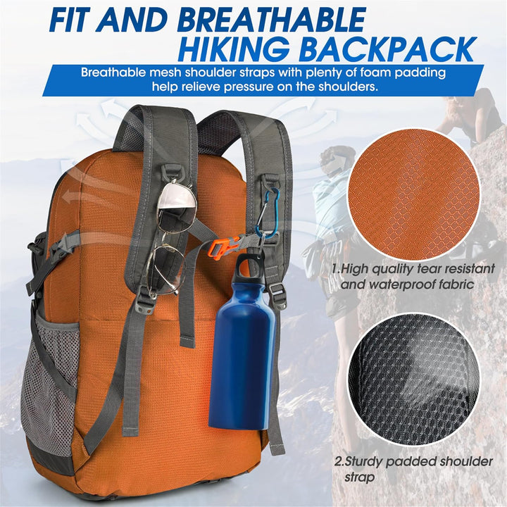 Unisex 40L lightweight waterproof hiking pack, durable for all outdoor adventures.