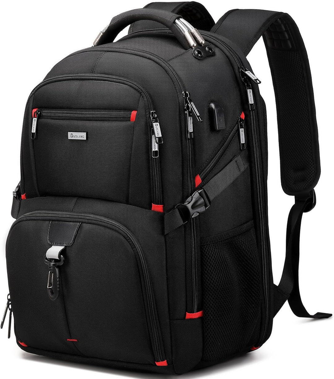 Extra large 50L travel backpack, unisex, ideal for business travel. Water-resistant with integrated laptop compartment.