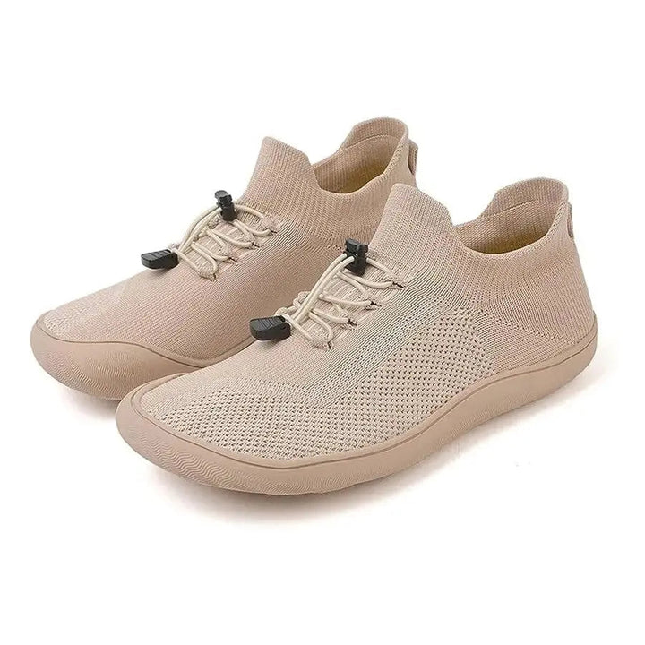 Flexible lightweight barefoot shoes for men & women, easy slip-on toggle lace design.