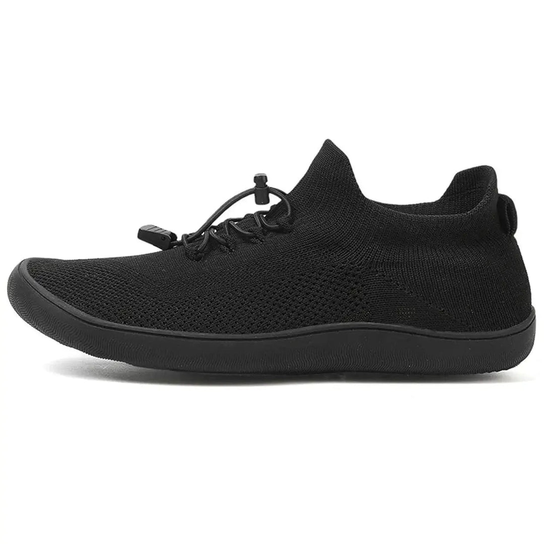 Minimalist walking shoes, unisex, with flexible sole & convenient toggle lace closure.