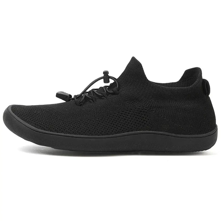 Minimalist walking shoes, unisex, with flexible sole & convenient toggle lace closure.
