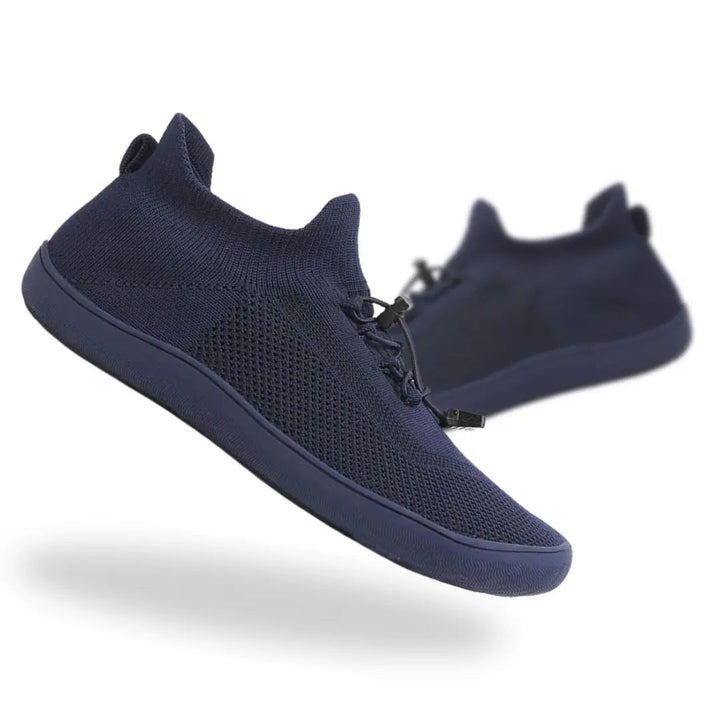Everyday comfort barefoot shoes, men's & women's, featuring adjustable toggle lace design.