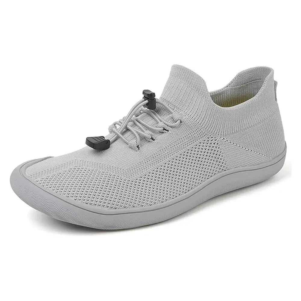 Barefoot walking shoes for men & women, slip-on comfort with adjustable toggle lace design.