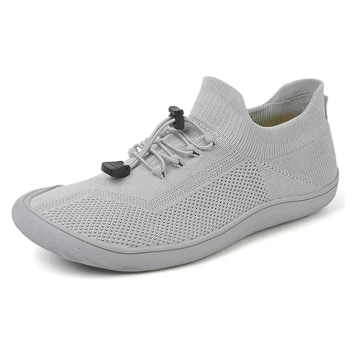 Barefoot walking shoes for men & women, slip-on comfort with adjustable toggle lace design.