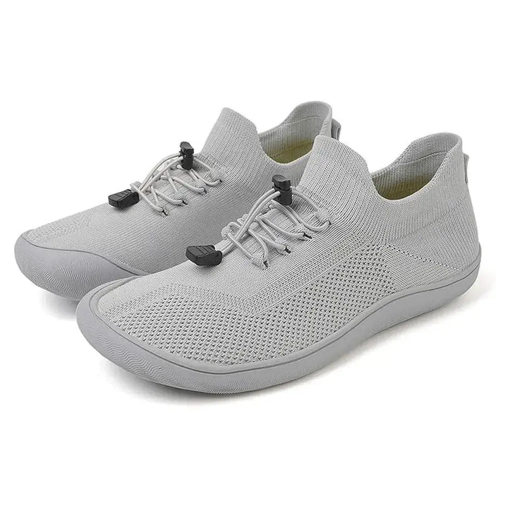 Minimalist design barefoot shoes, lightweight & flexible for walking, with toggle laces.