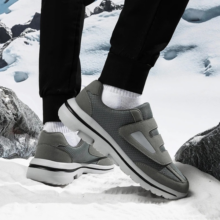 Orthopedic Comfort Plus shoes for foot relief. Unisex adjustable design supports diabetic and sensitive feet.