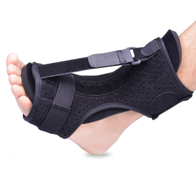 Unisex adjustable dorsal night splint for plantar fasciitis, foot & heel pain relief. Orthopedic foot brace for sleep aid.