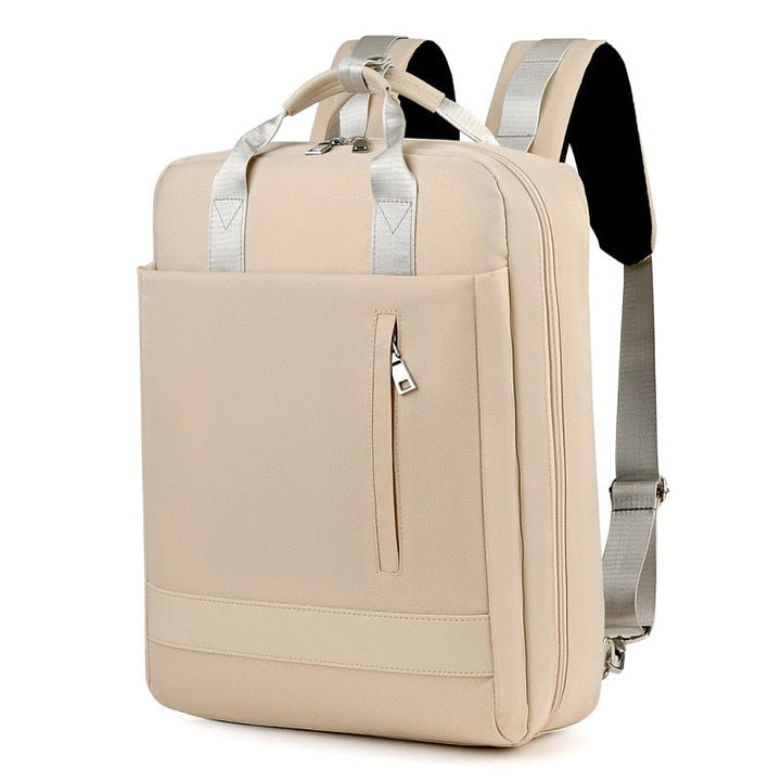 Unisex anti-theft backpack with hidden zippers, USB charging port, and durable slash-resistant oxford fabric.