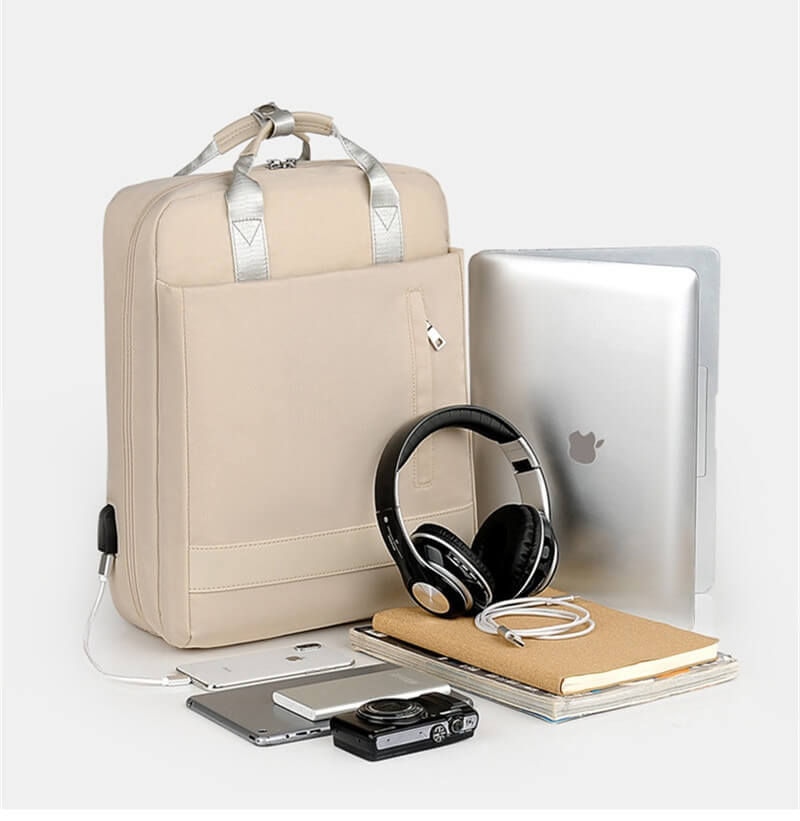 Premium unisex anti-theft backpack, secure hidden zippers, USB charging, durable oxford fabric for travel/commute.