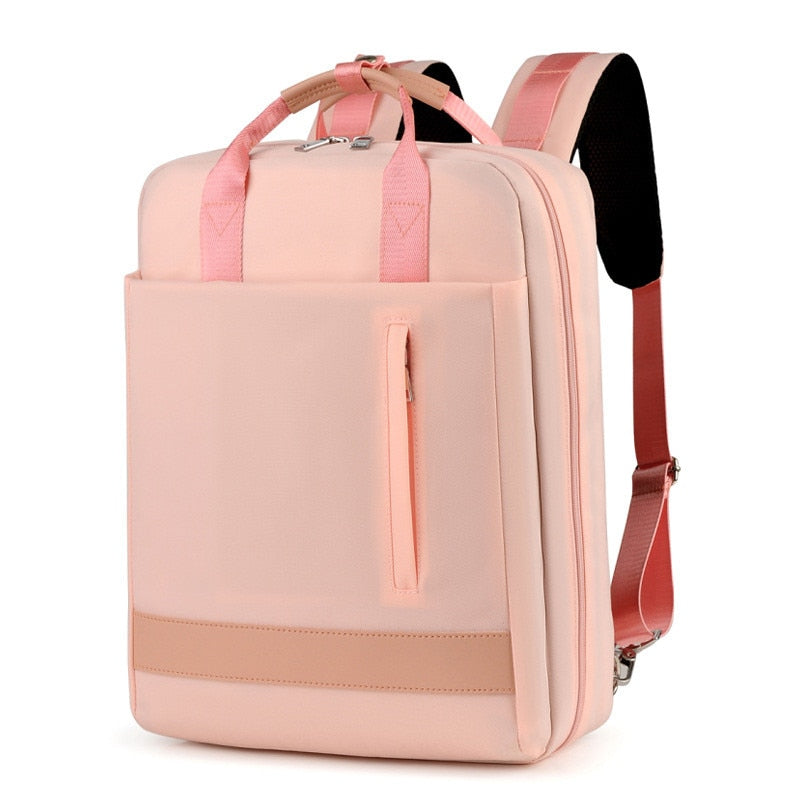 Spacious anti-theft backpack for laptops & essentials, features hidden zippers & convenient USB charging.