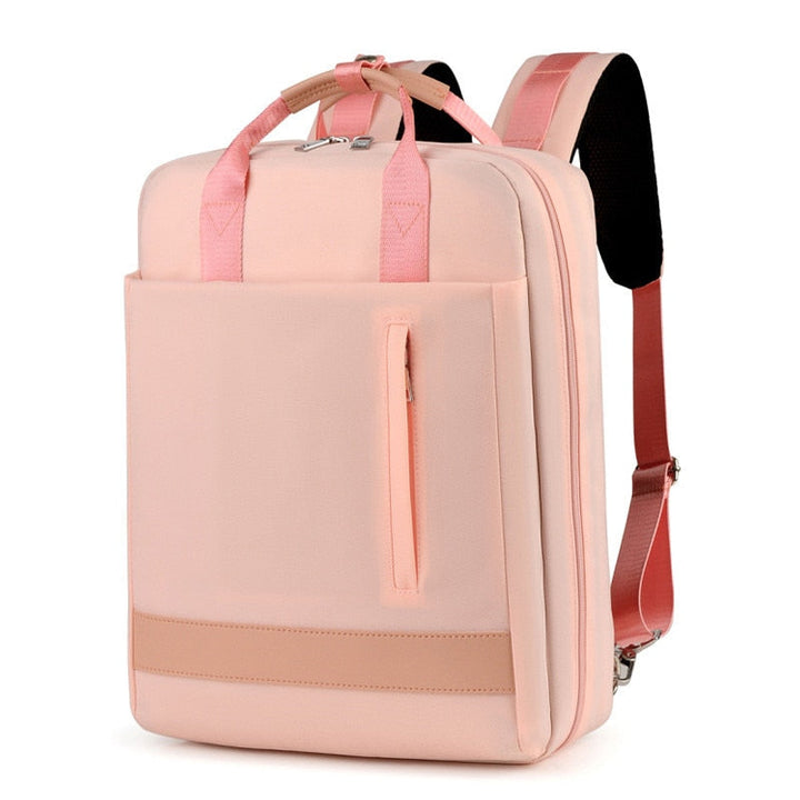 Spacious anti-theft backpack for laptops & essentials, features hidden zippers & convenient USB charging.