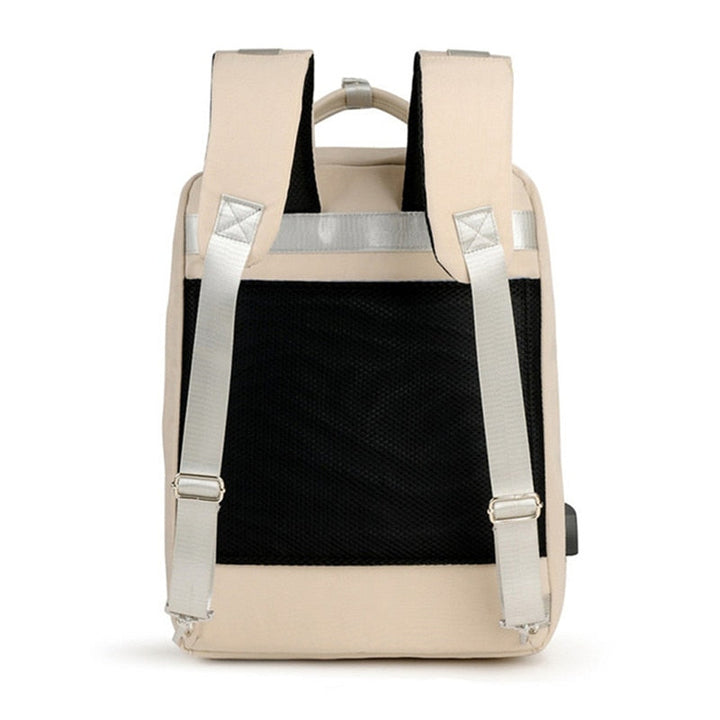 Protect your valuables with this slash-resistant anti-theft backpack, featuring hidden zippers & USB charging.