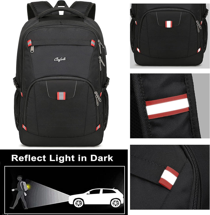 Anti-theft laptop backpack for men & women, water-resistant, USB charging, ideal for daily essentials.