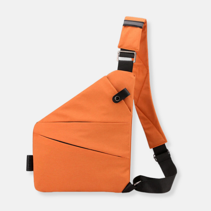 Multiple angles collage of the Unisex Anti-Theft Urban Crossbody Bag, black color