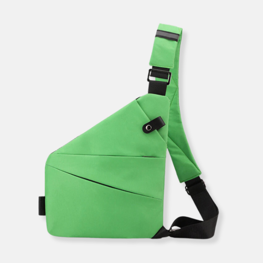 Unisex Anti-Theft Crossbody Bag, showing its compact size for everyday urban use