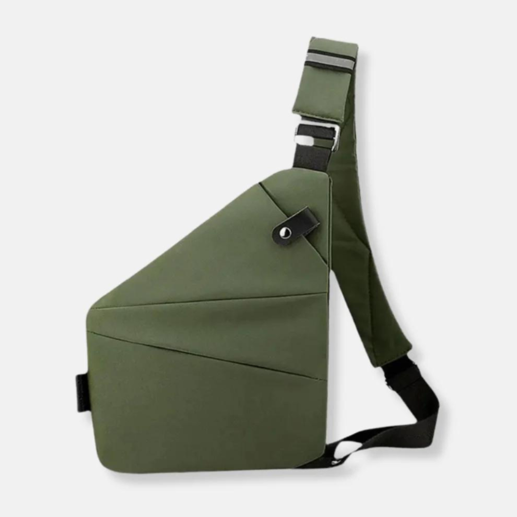 Front pocket of the Unisex Day Bag, ideal for quick-access items, anti-theft design
