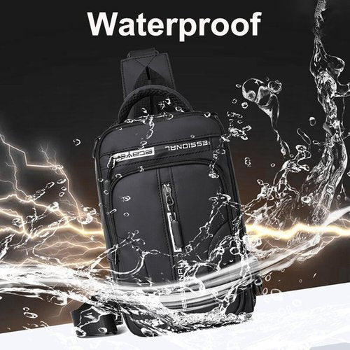 Unisex anti-theft water-resistant backpack with hidden zippers, ideal for secure commuting and travel