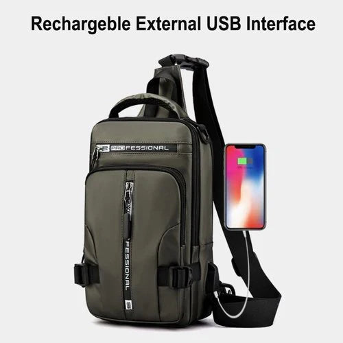 Durable anti-theft travel backpack, grey, with ergonomic shoulder straps for comfortable wear