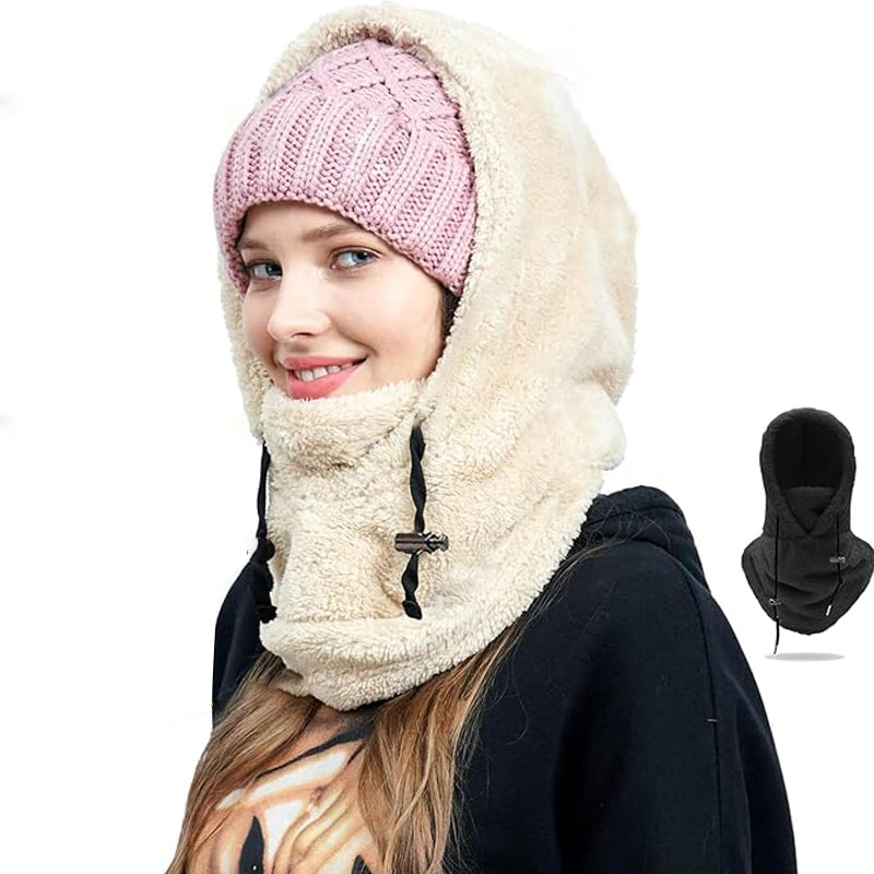 Essential cold weather gear: unisex 3-in-1 fleece winter hat for ski, hike, outdoor adventures. Windproof.