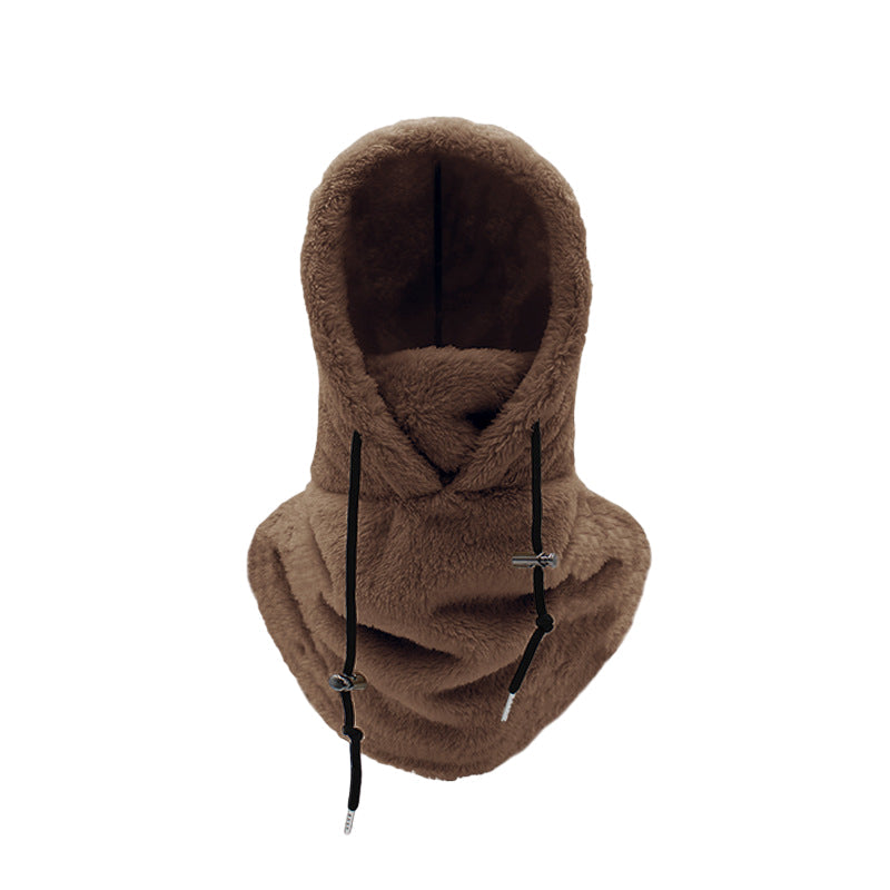Back view of the ArcticShield 3-in-1 winter hat, showing adjustable fit & warm fleece for cold weather.