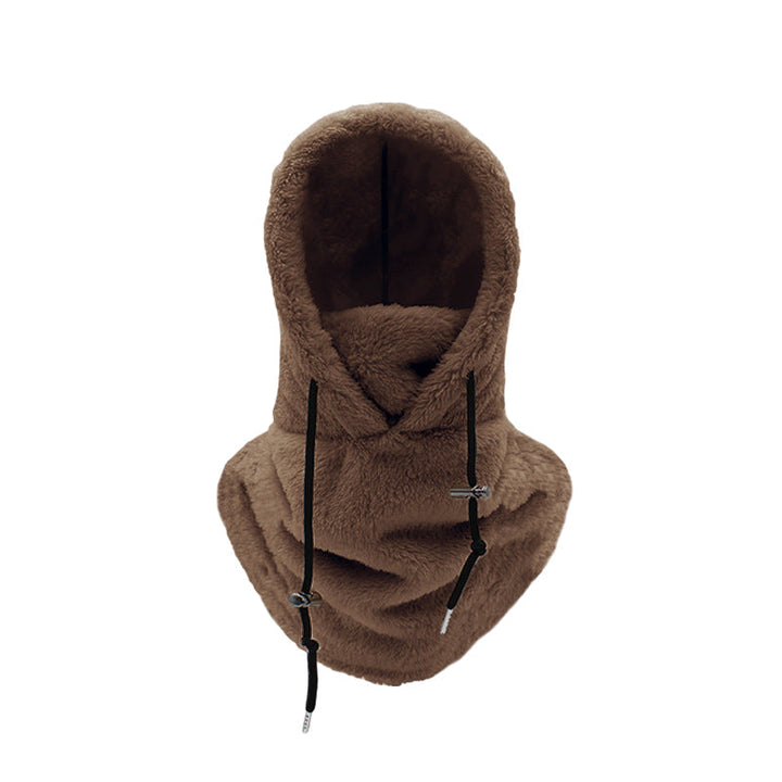Back view of the ArcticShield 3-in-1 winter hat, showing adjustable fit & warm fleece for cold weather.