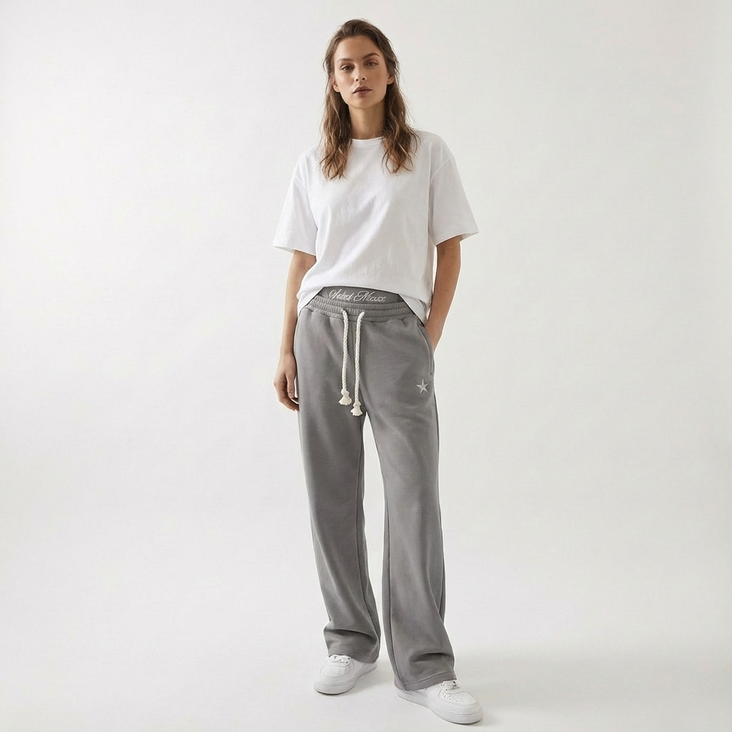 Unisex baggy joggers with functional pockets, perfect for casual comfort or lounge wear.