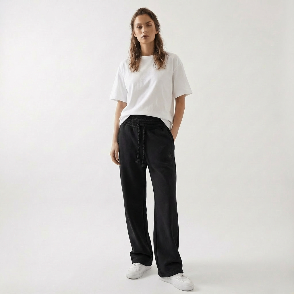 Comfortable unisex athletic joggers with practical pockets and a baggy, relaxed fit for lounging.