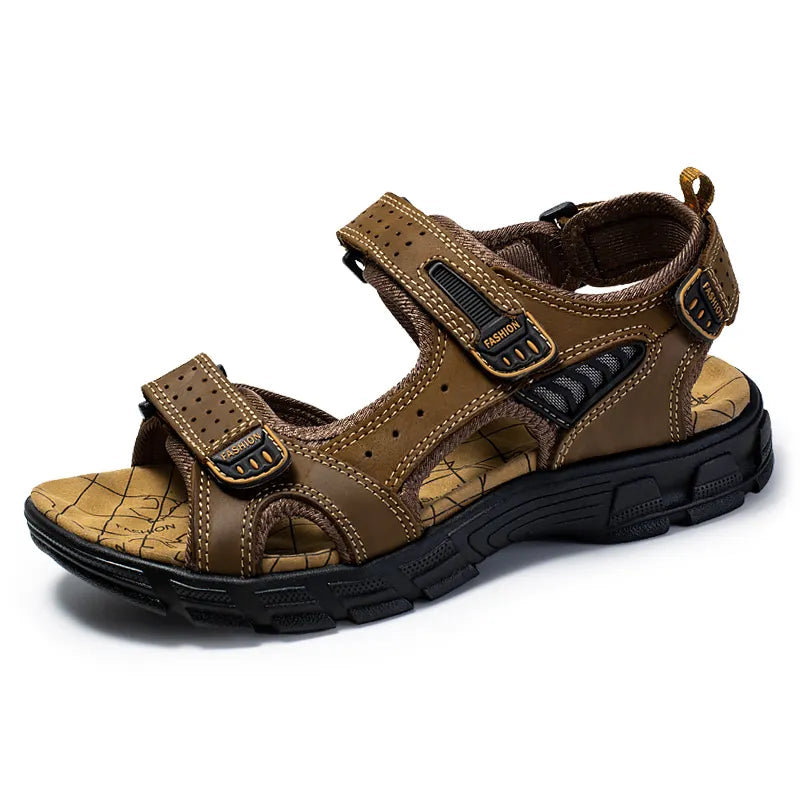 Unisex casual sandals with easy-to-use velcro closure, designed for arch support & comfort