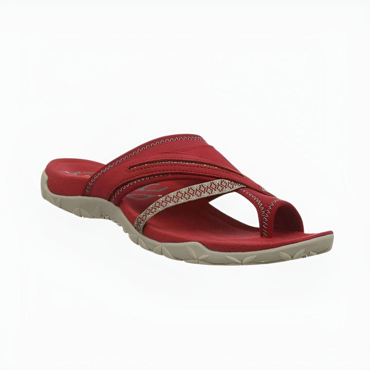 Unisex orthopedic arch support sandals, isolated on white background, showcasing product details