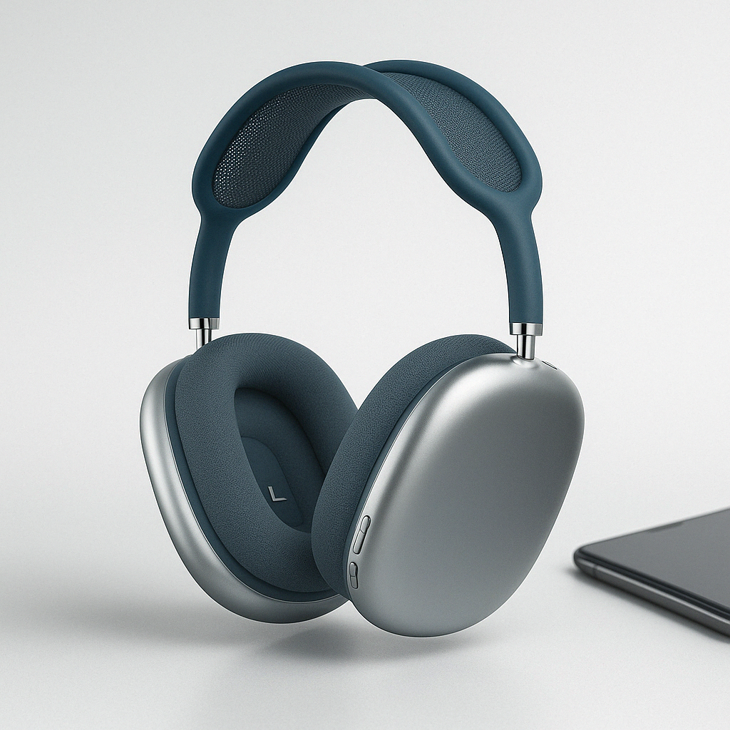 Portable wireless noise cancelling headphones, great for travel, work, or hands-free calls. Bluetooth connectivity.