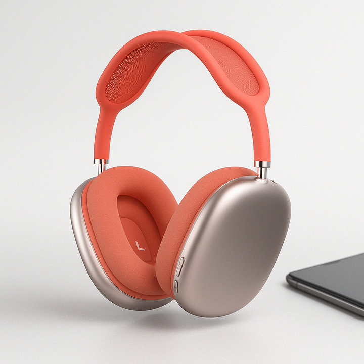 Sleek tech Bluetooth noise cancelling headphones for superior sound quality, wireless audio, and portability.