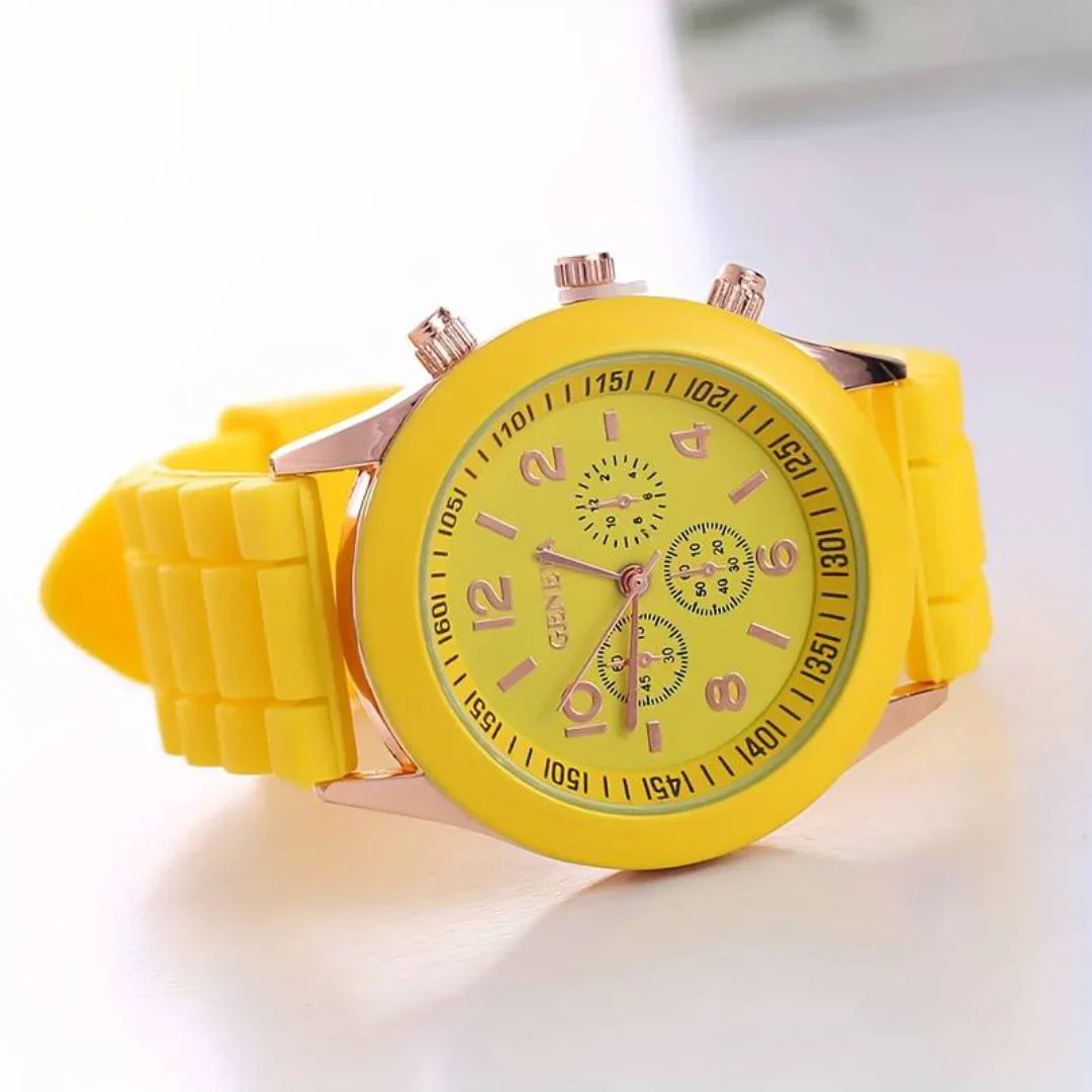 Perfect gift: a unisex casual quartz watch with a comfortable silicone strap for all occasions.