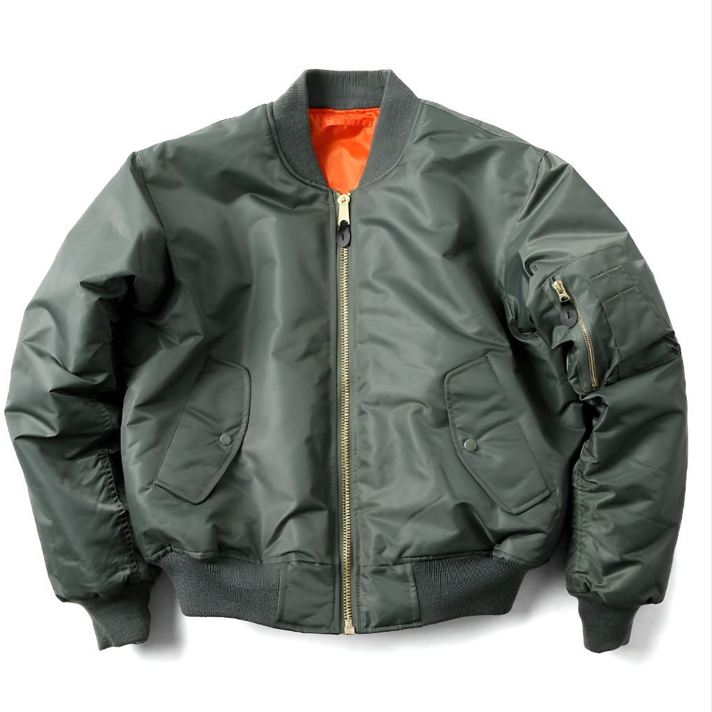 Unisex classic black lightweight bomber jacket, wind resistant, perfect for fall and spring casual outings.