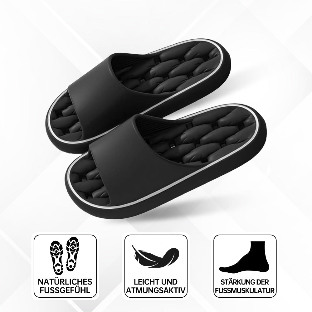 Cushioned Cloud-Soft Slippers, quick-dry for home & shower. Ergonomic design offers lightweight foot relief.
