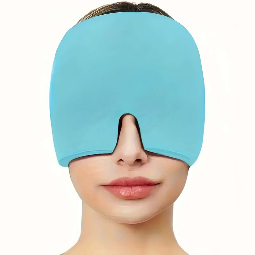Unisex cooling migraine hat for instant headache and pain relief.