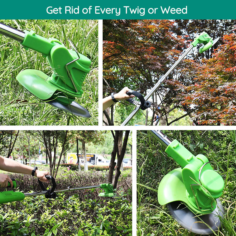 Upgrade your lawn care with this lightweight cordless electric grass trimmer.