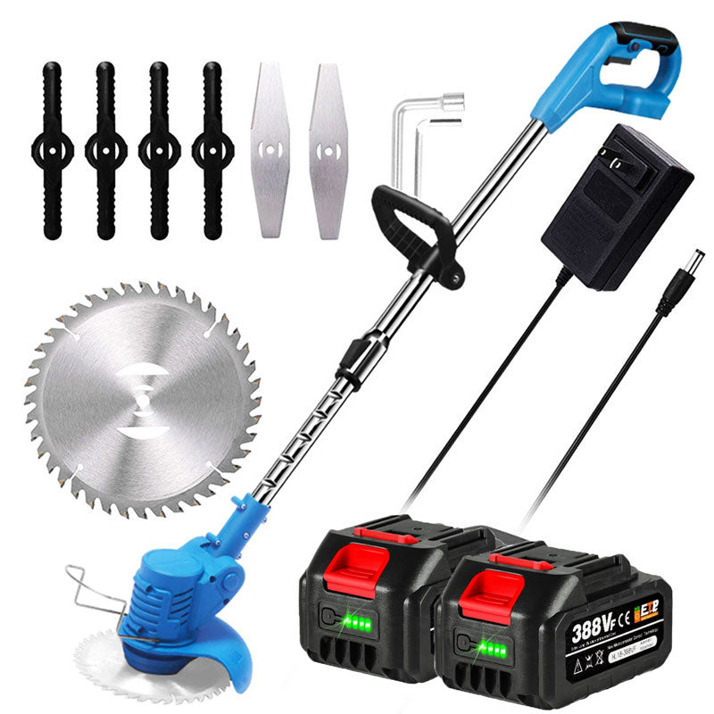 Unisex design cordless electric trimmer for comfortable home garden improvement.